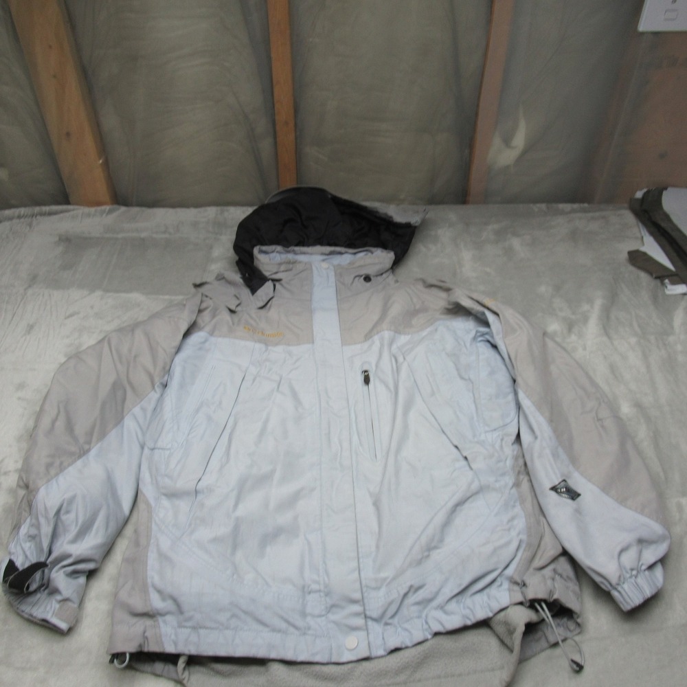 Columbia Titanium Jacket Womens Large White‎ Waterproof Ski Removable Liner 3in1